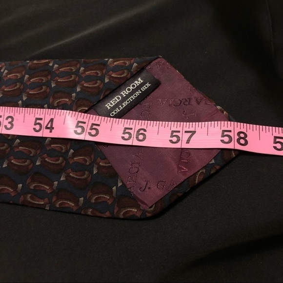 Jerry Garcia 100% Silk Tie. Red Room Collection. Burgundy, Black & Gold. Flaw‎ - Picture 5 of 8